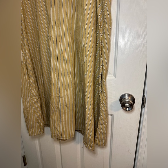 Banana Republic Hailey Dress Size XL Striped Tan Sleeveless - Picture 4 of 5